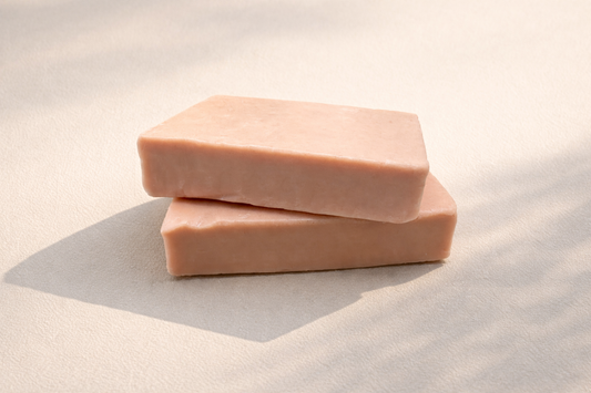 She Knew goat milk 4.5oz soap bar with rose and red Moroccan clay