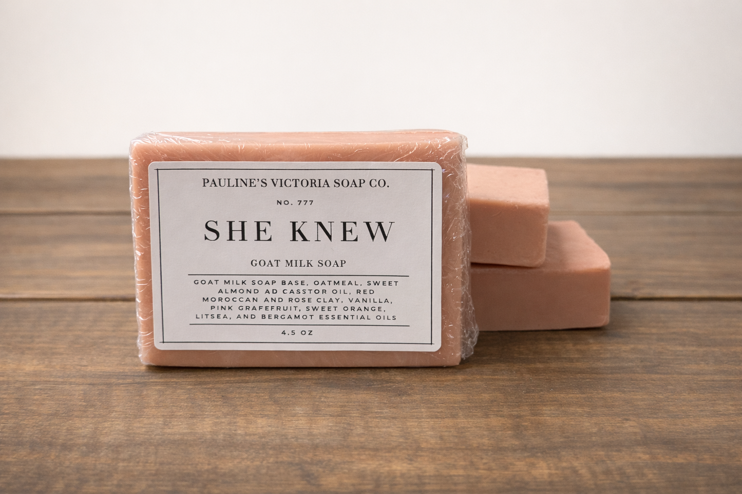 She Knew bar packaging.